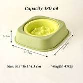 Solid-color edge-guarding slow-eating bowl